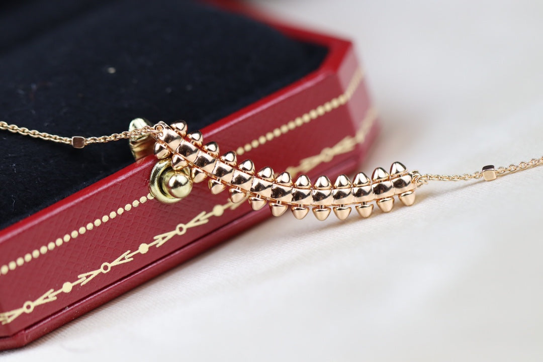 [Royal Jewelry]CLASH PINK GOLD NECKLACE
