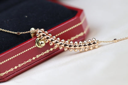 [Royal Jewelry]CLASH PINK GOLD NECKLACE