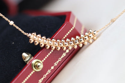 [Royal Jewelry]CLASH PINK GOLD NECKLACE