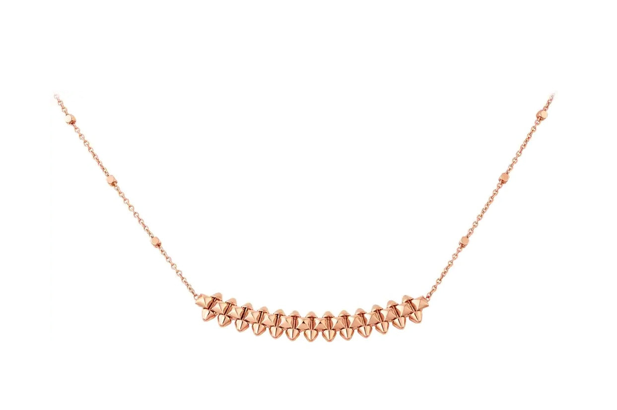 [Royal Jewelry]CLASH PINK GOLD NECKLACE