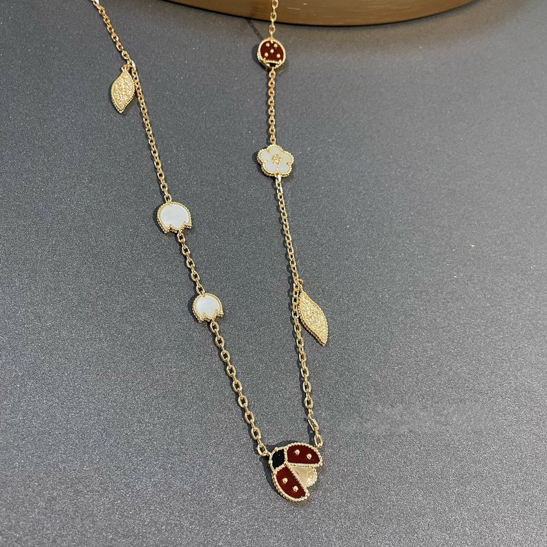 [Royal Jewelry]LUCKY SPRING 15 MOTIFS GOLD NECKLACE