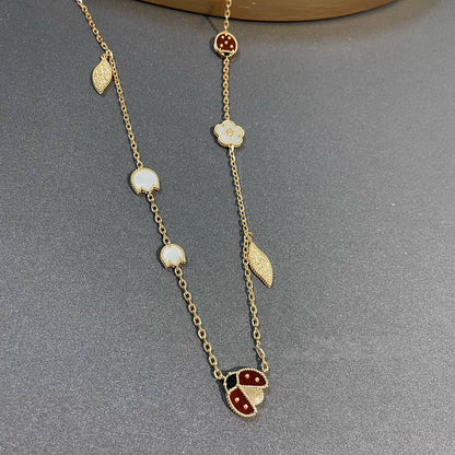 [Royal Jewelry]LUCKY SPRING 15 MOTIFS GOLD NECKLACE