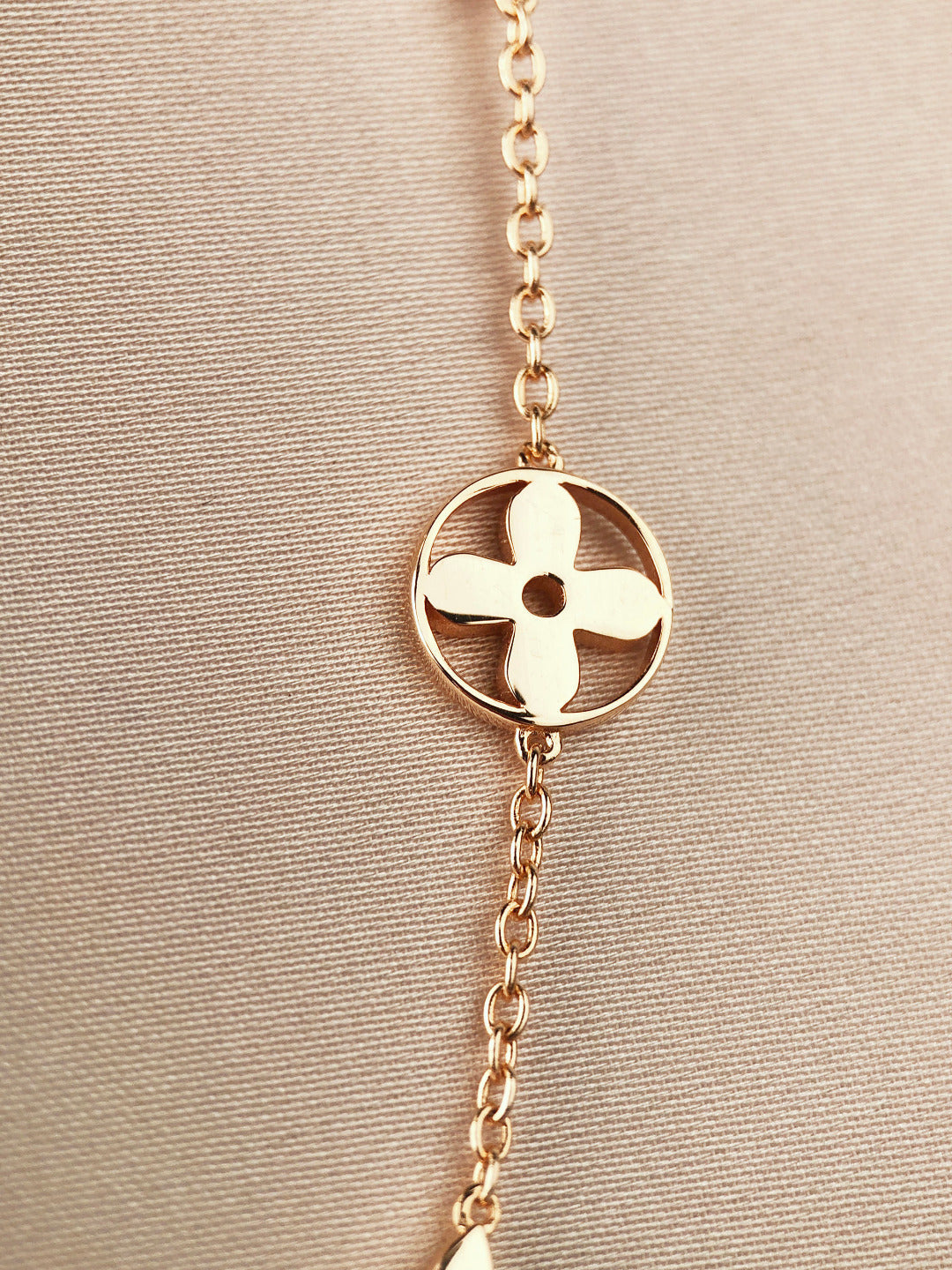 [Royal Jewelry]STAR AND SUN 7 MOTIFS GOLD BRACELET