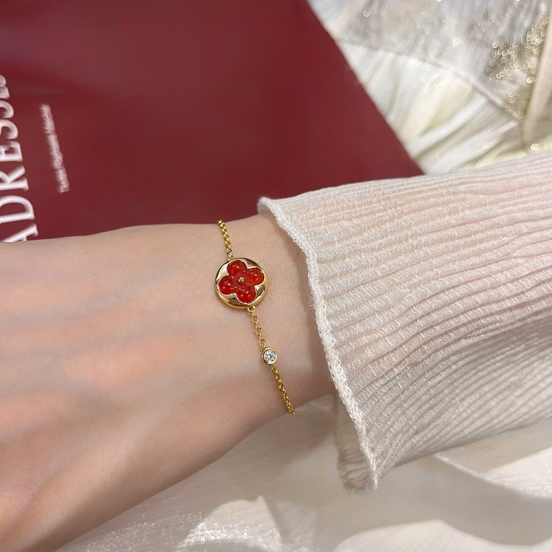 [Royal Jewelry]SUN PEDANT CARNELIAN BRACELET