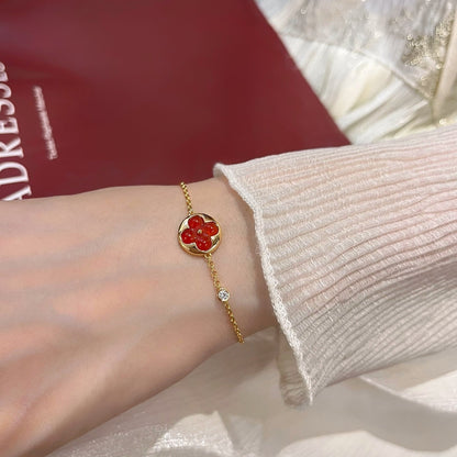 [Royal Jewelry]SUN PEDANT CARNELIAN BRACELET