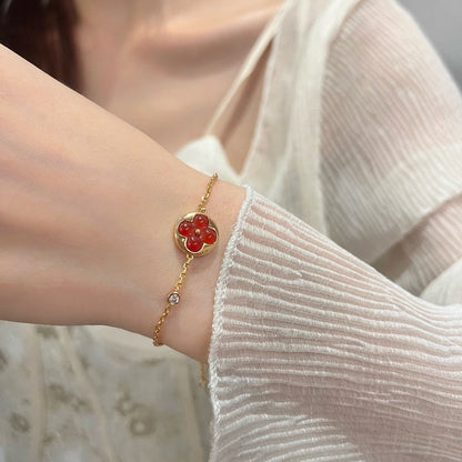 [Royal Jewelry]SUN PEDANT CARNELIAN BRACELET