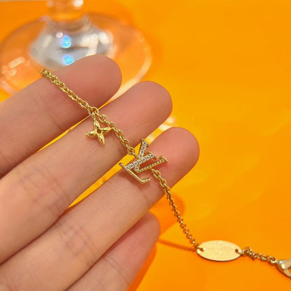 [Royal Jewelry]LOGO STAR MOTIF GOLD BRACELET