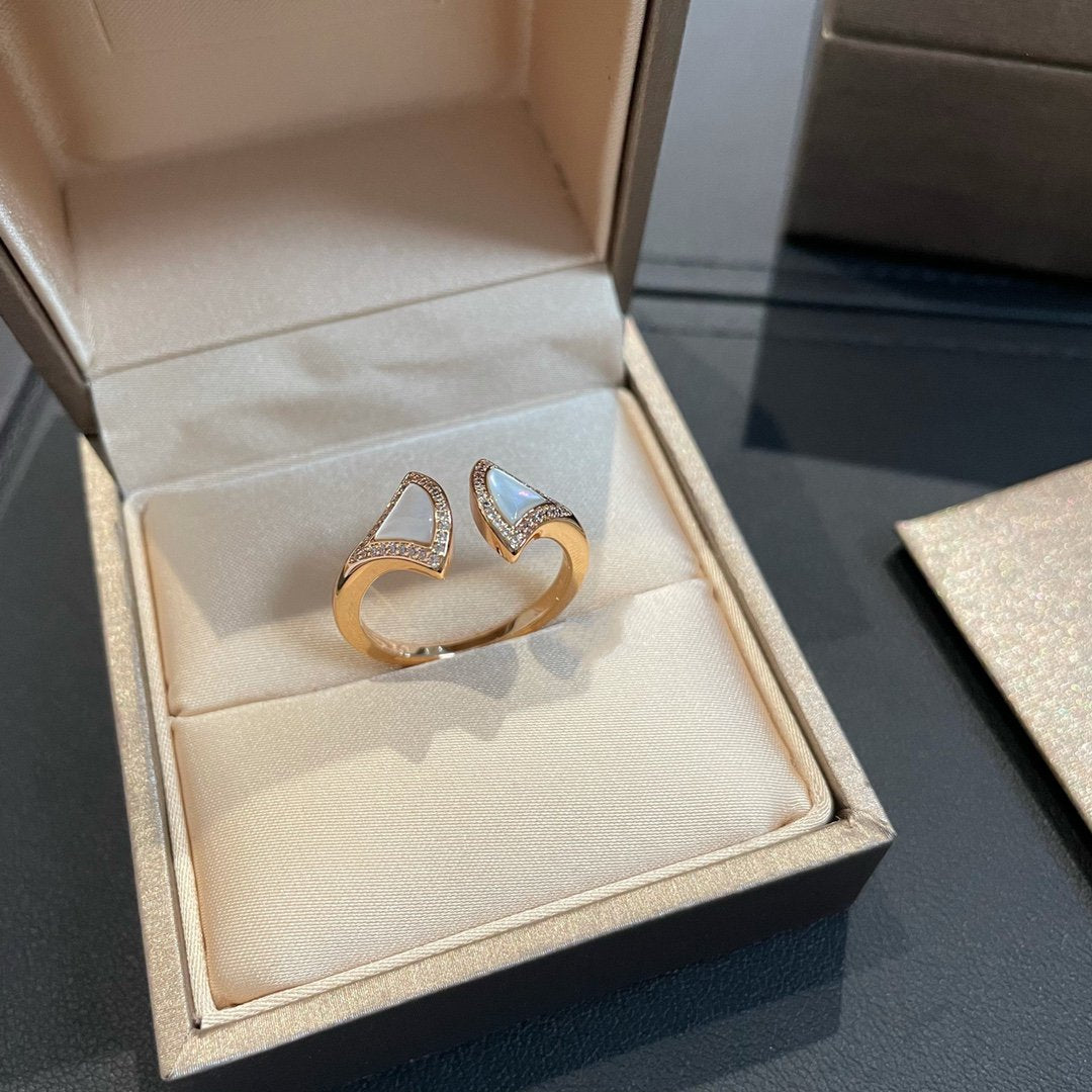 [Royal Jewelry]DREAM MOP DIAMOND OPEN RING