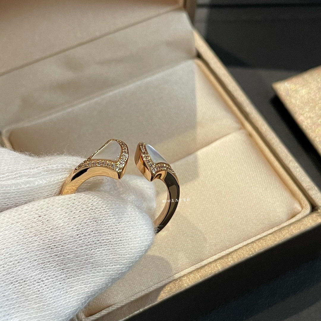 [Royal Jewelry]DREAM MOP DIAMOND OPEN RING
