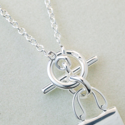 [Royal Jewelry]POP H PEDANT SILVER NECKLACE