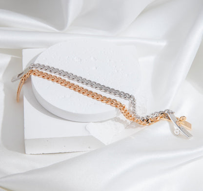 [Royal Jewelry]KELLY CHAIN SILVER DIAMOND BRACELET