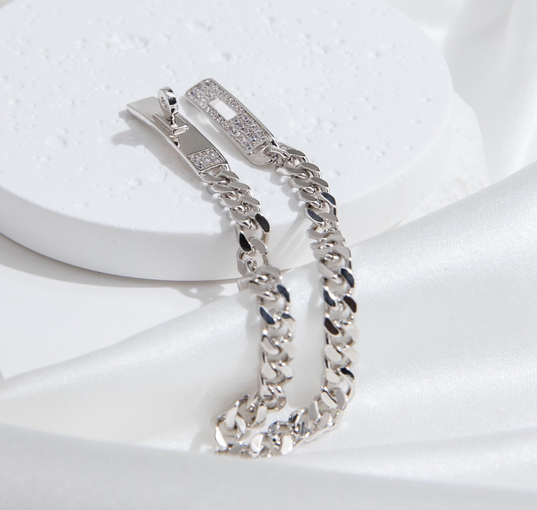 [Royal Jewelry]KELLY CHAIN SILVER DIAMOND BRACELET