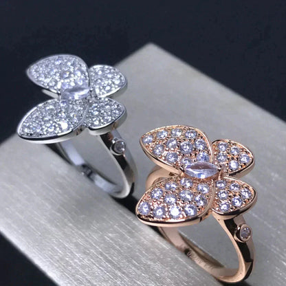 [Royal Jewelry]BUTTERFLY PINK GOLD DIAMOND RING