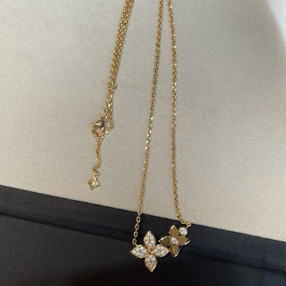[Royal Jewelry]STAR BLOSSOM NECKLACE PINK GOLD DIAMONDS