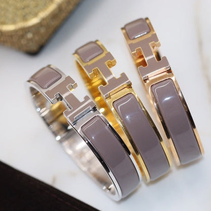 [Royal Jewelry]H BRACELET 12MM BROWN