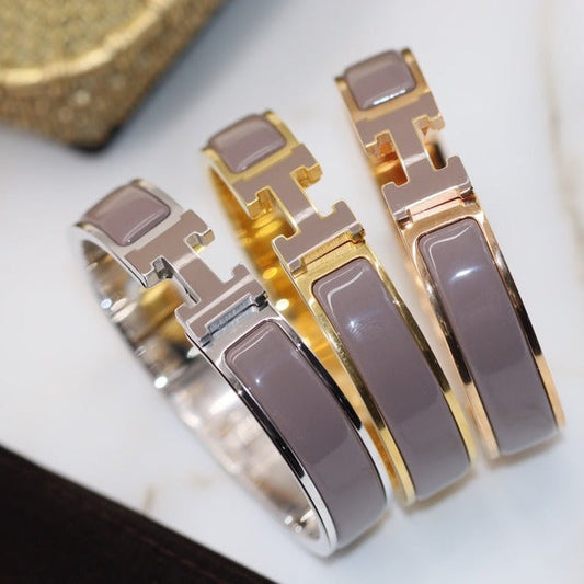 [Royal Jewelry]H BRACELET 12MM BROWN