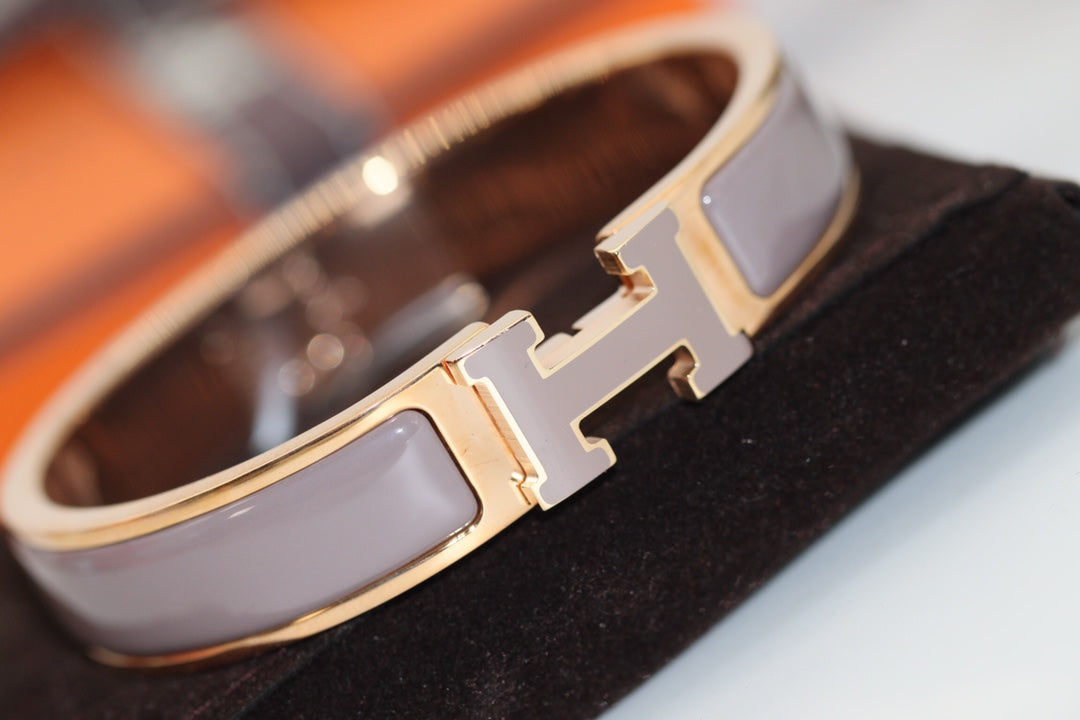 [Royal Jewelry]H BRACELET 12MM BROWN