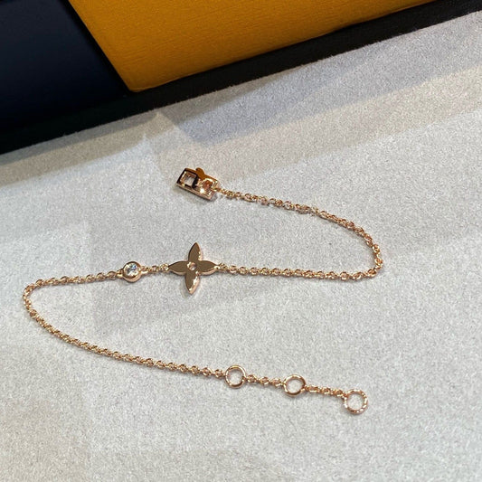 [Royal Jewelry]STAR DIAMOND PINK GOLD BRACELET