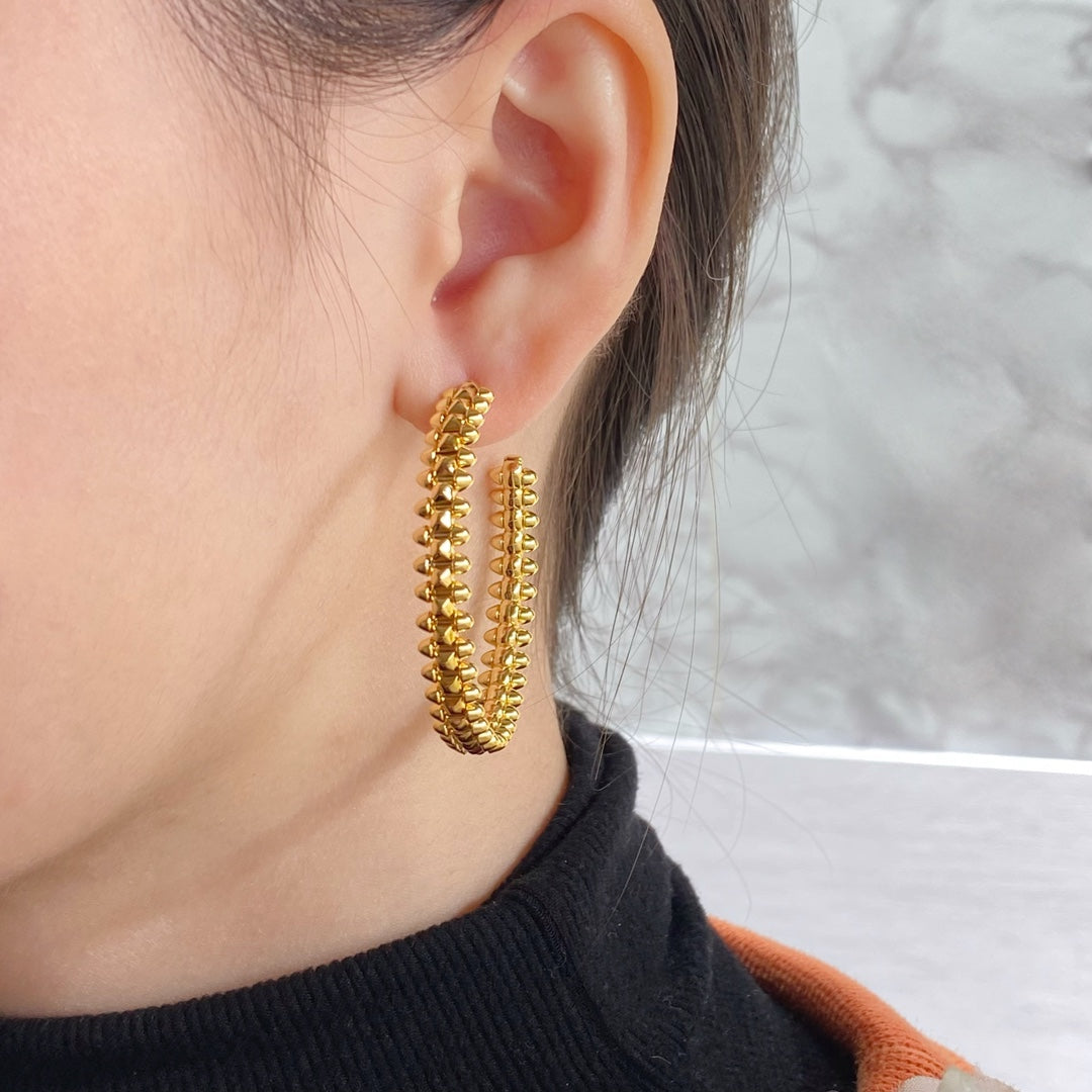 [Royal Jewelry]CLASH HOOP EARRINGS
