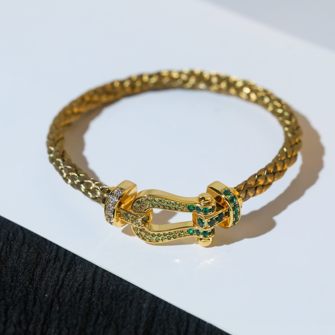 [Royal Jewelry]FORCE 10 GOLD GREEN DIAMOND PAVED