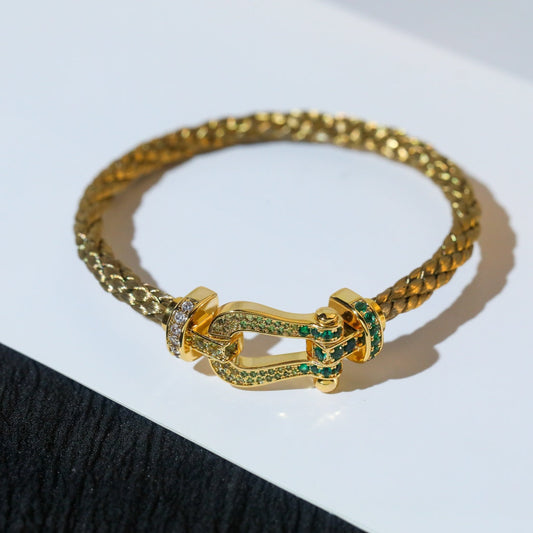 [Royal Jewelry]FORCE 10 GOLD GREEN DIAMOND PAVED