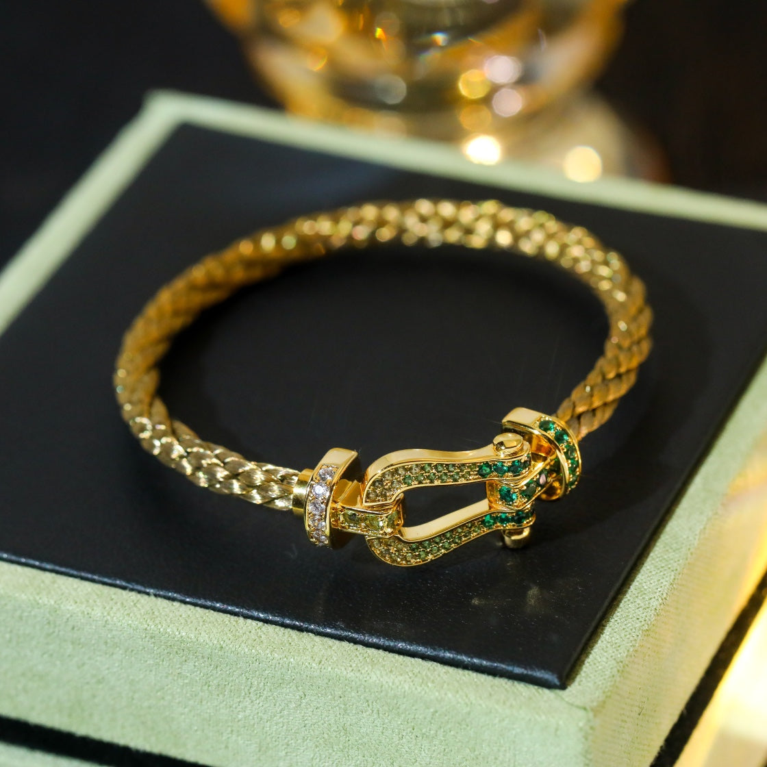 [Royal Jewelry]FORCE 10 GOLD GREEN DIAMOND PAVED