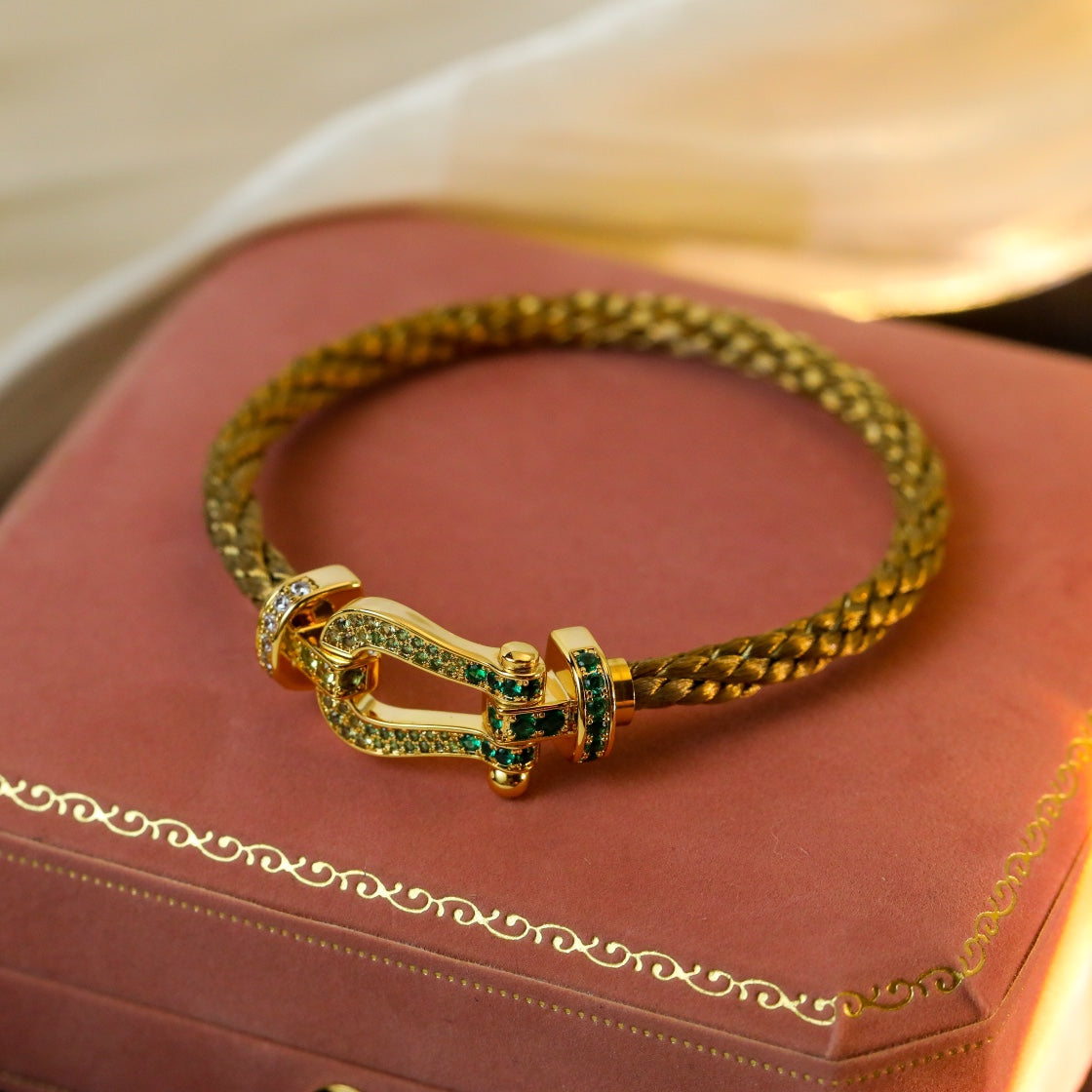 [Royal Jewelry]FORCE 10 GOLD GREEN DIAMOND PAVED