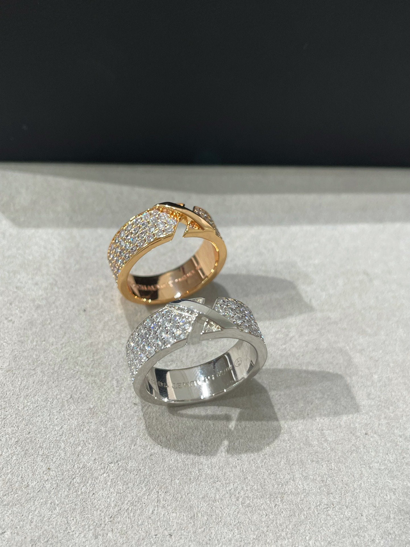 [Royal Jewelry]LIENS EVIDENCE  DIAMOND PAVED RING