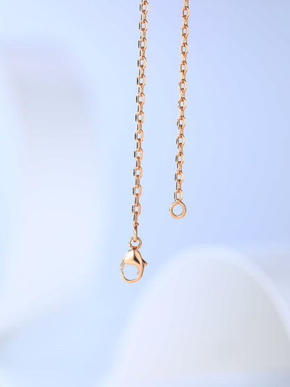 [Royal Jewelry]H CAGE PINK GOLD NECKLACE