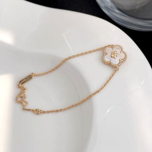 [Royal Jewelry]LUCKY SPRING ROSE GOLD MOP BRACELET