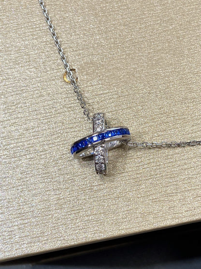 [Royal Jewelry]LIENS DIAMOND SILVER NECKLACE