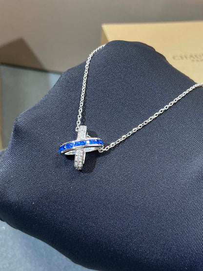 [Royal Jewelry]LIENS DIAMOND SILVER NECKLACE
