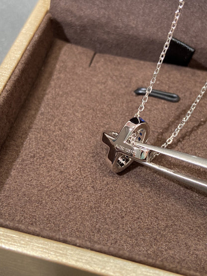 [Royal Jewelry]LIENS DIAMOND SILVER NECKLACE