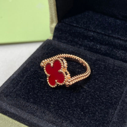 [Royal Jewelry]CLOVER RIVERSIBLE ROSE GOLD RING