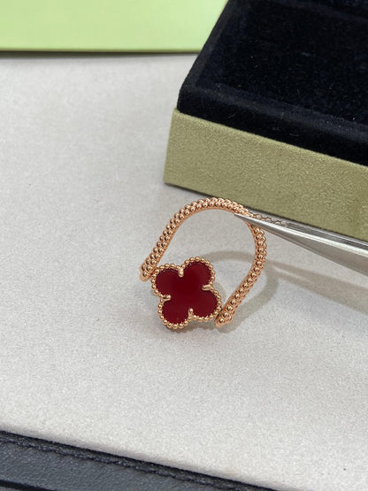 [Royal Jewelry]CLOVER RIVERSIBLE ROSE GOLD RING