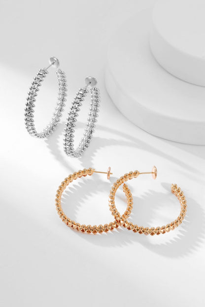 [Royal Jewelry]CLASH HOOP EARRINGS