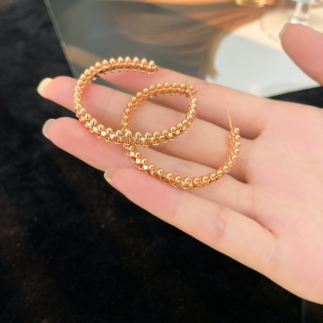 [Royal Jewelry]CLASH HOOP EARRINGS