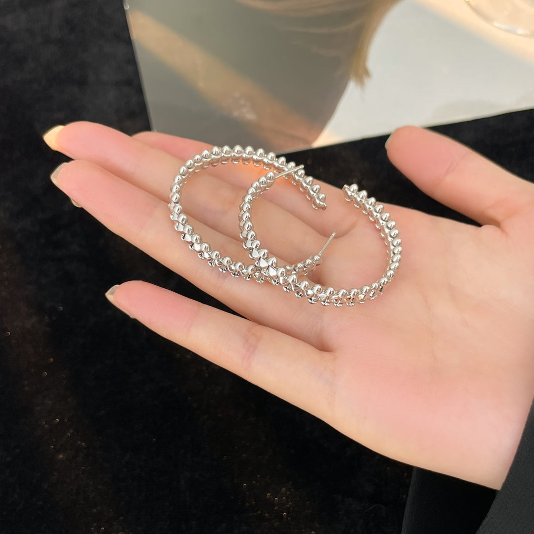[Royal Jewelry]CLASH HOOP EARRINGS