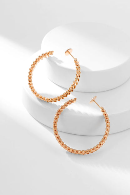 [Royal Jewelry]CLASH HOOP EARRINGS