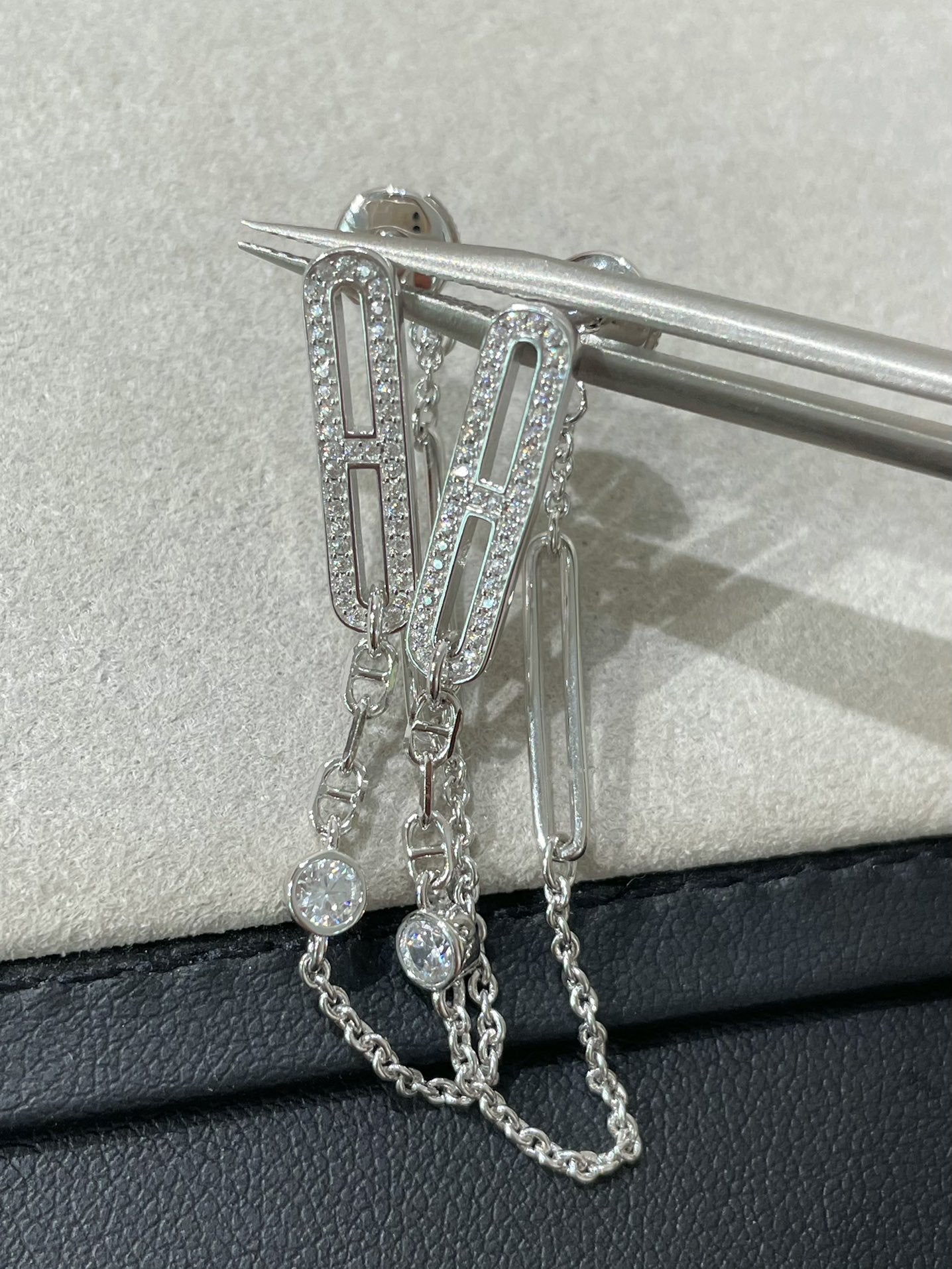 [Royal Jewelry]CHAINE CHAOS DIAMOND DROP EARRINGS