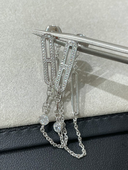 [Royal Jewelry]CHAINE CHAOS DIAMOND DROP EARRINGS