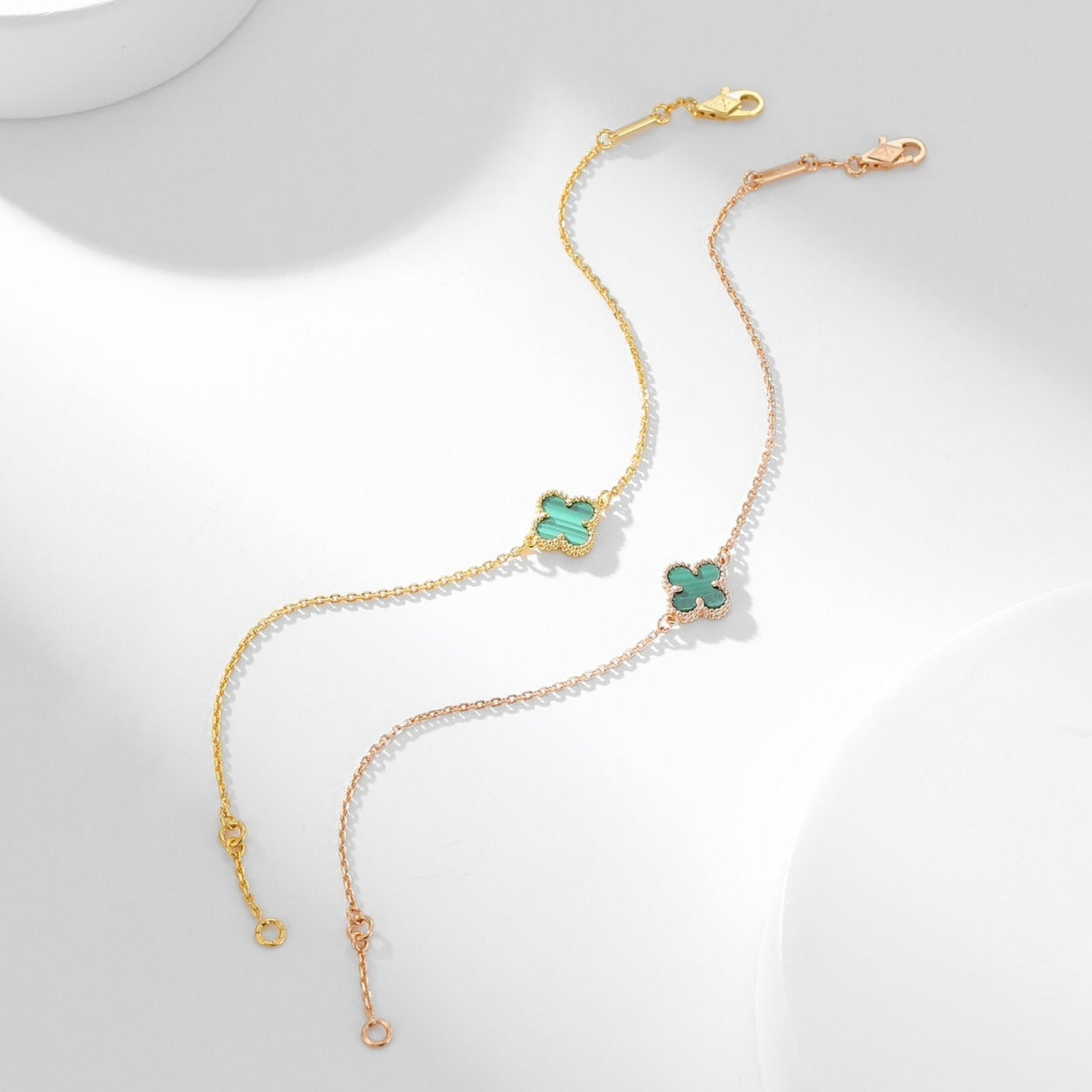 [Royal Jewelry]CLOVER BRACELET MALACHITE 1 MOTIF