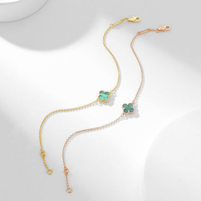 [Royal Jewelry]CLOVER BRACELET MALACHITE 1 MOTIF
