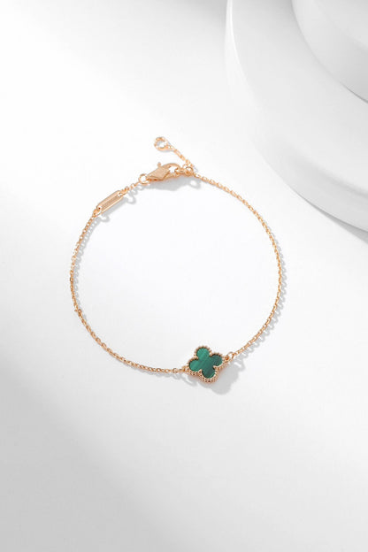 [Royal Jewelry]CLOVER BRACELET MALACHITE 1 MOTIF