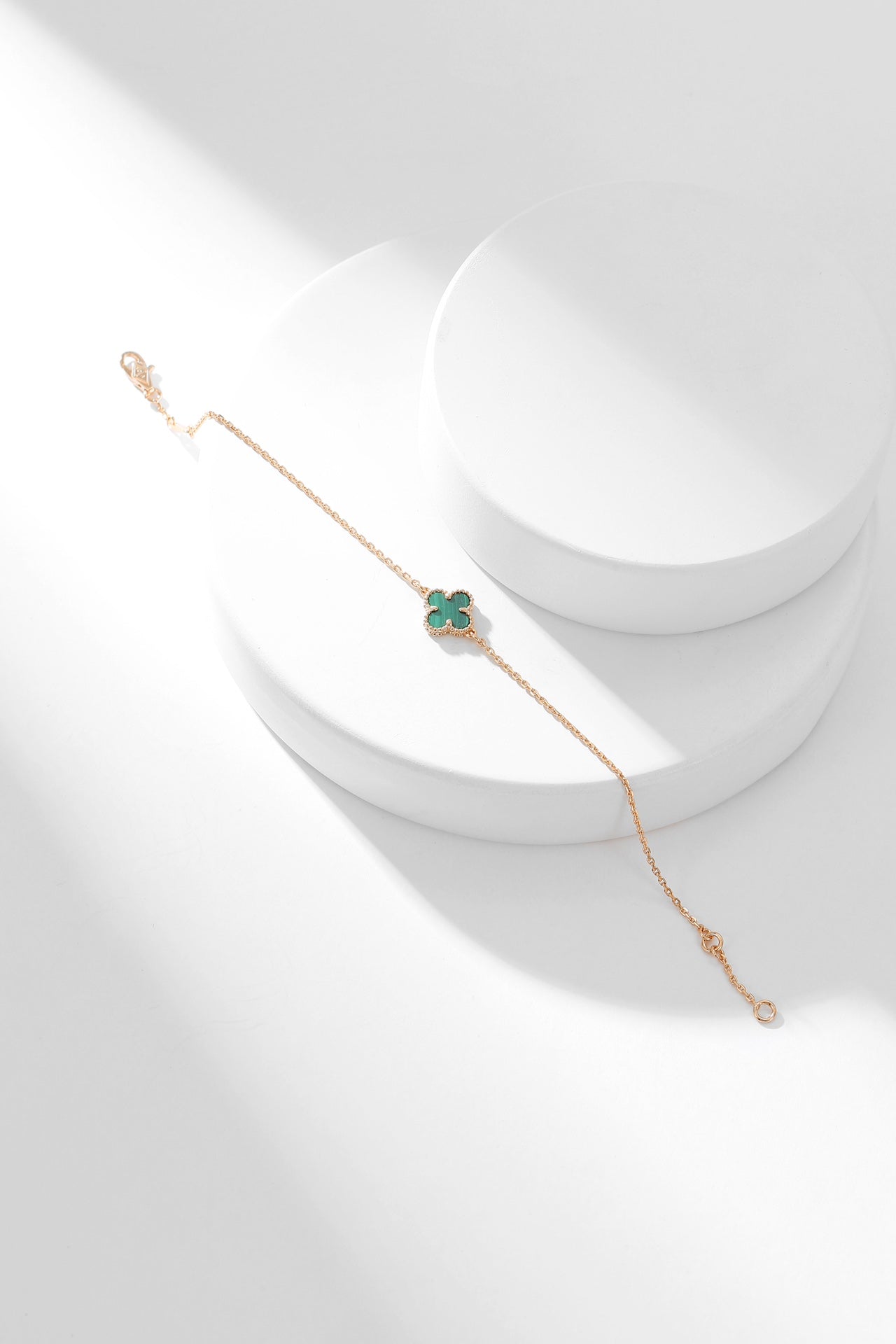 [Royal Jewelry]CLOVER BRACELET MALACHITE 1 MOTIF
