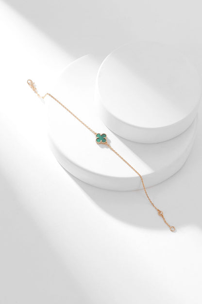 [Royal Jewelry]CLOVER BRACELET MALACHITE 1 MOTIF