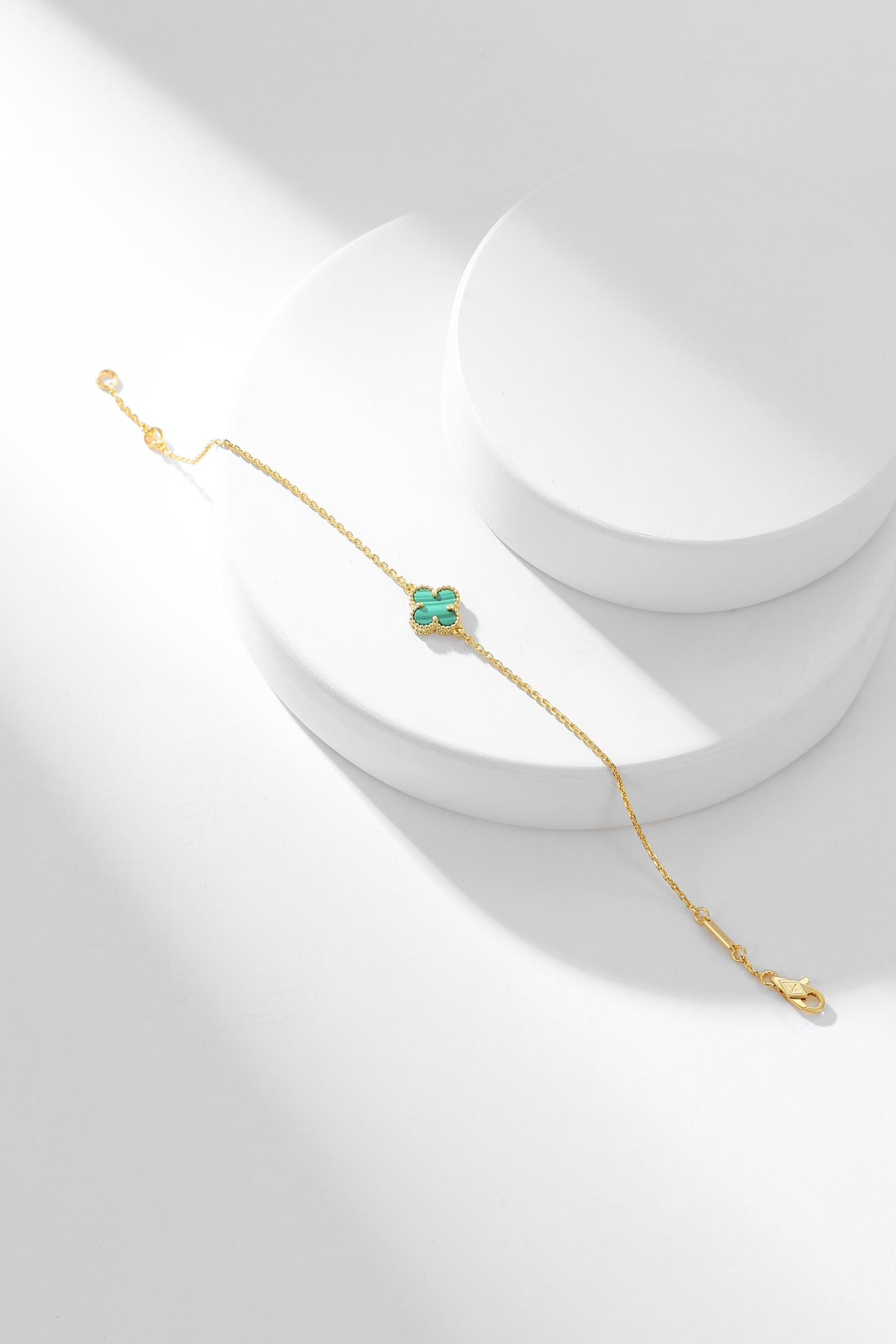 [Royal Jewelry]CLOVER BRACELET MALACHITE 1 MOTIF
