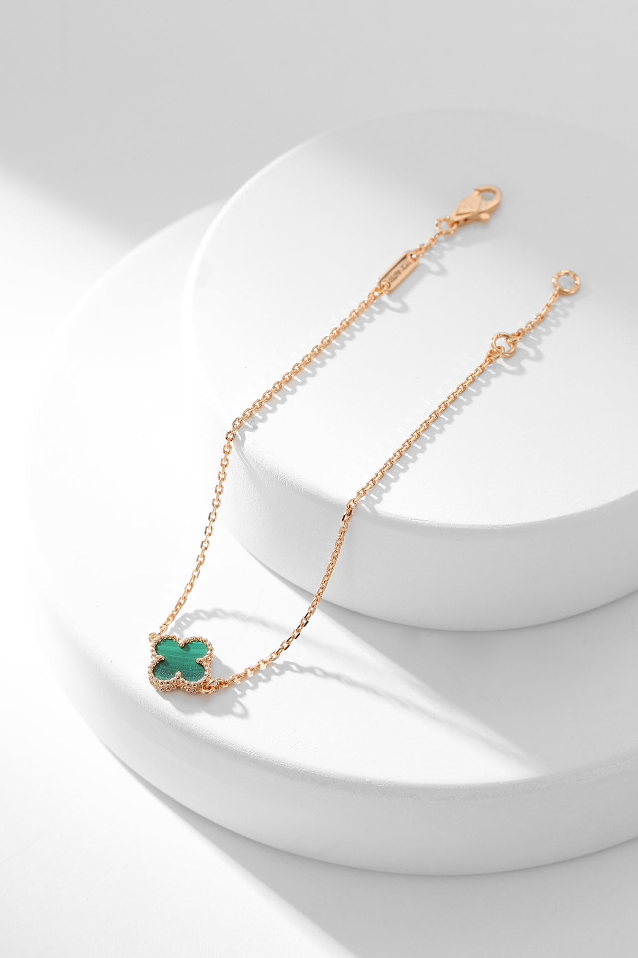 [Royal Jewelry]CLOVER BRACELET MALACHITE 1 MOTIF