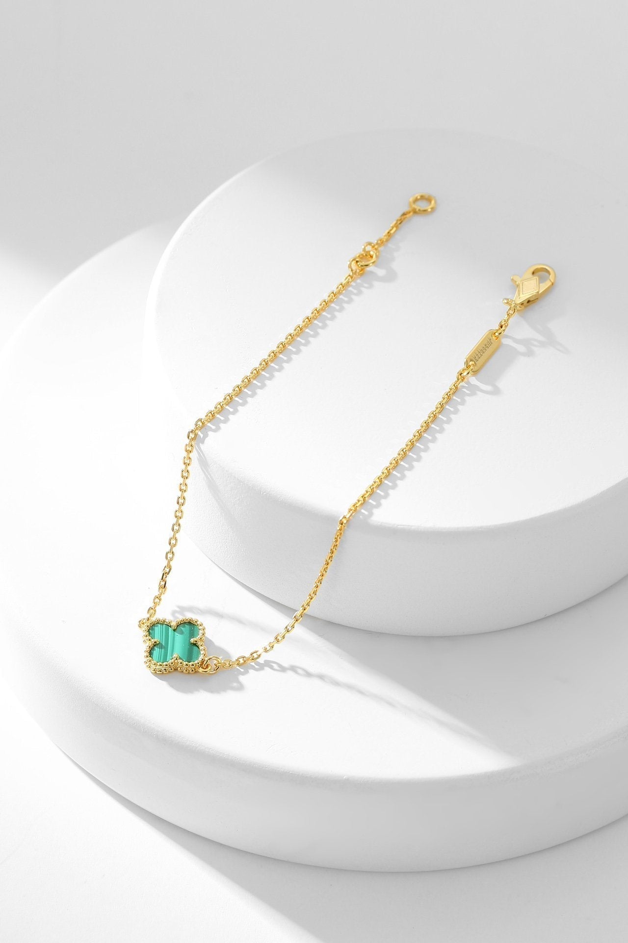 [Royal Jewelry]CLOVER BRACELET MALACHITE 1 MOTIF