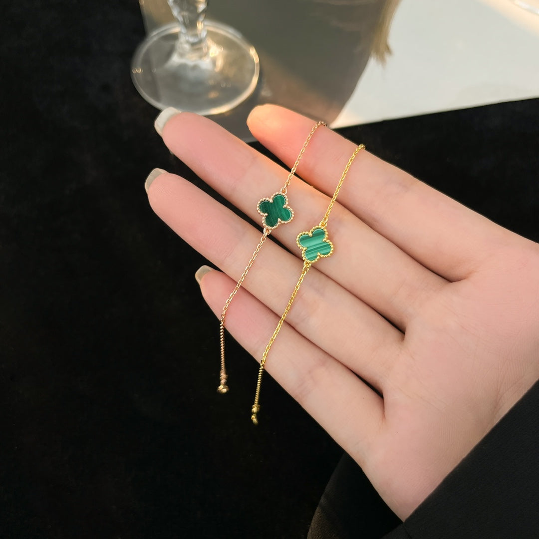 [Royal Jewelry]CLOVER BRACELET MALACHITE 1 MOTIF
